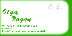olga mogan business card