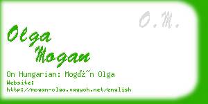 olga mogan business card